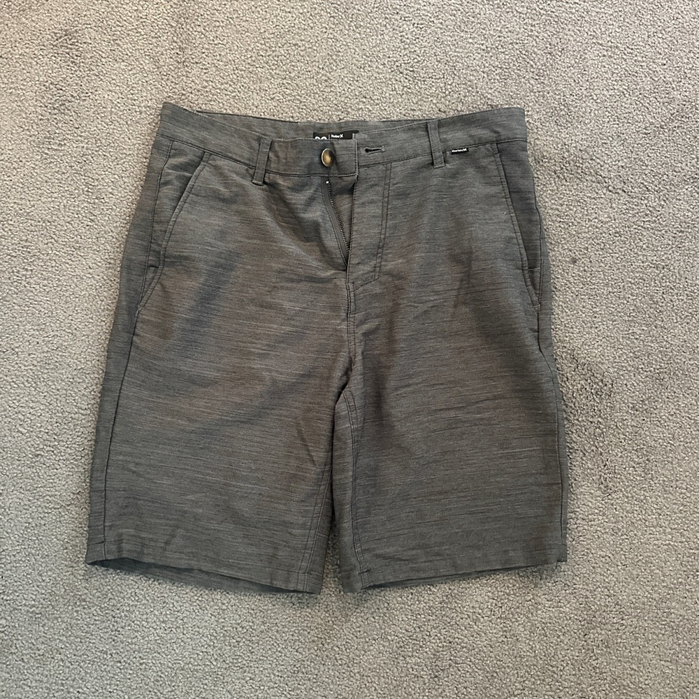 Hurley Gray Flat Front Shorts Classic Style